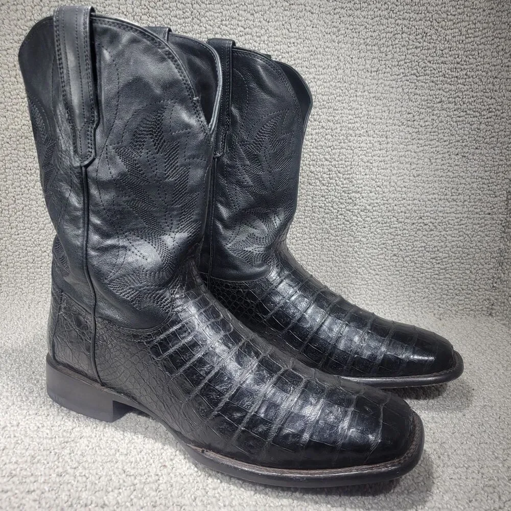 Tecovas The William Men's US Size 15D Midnight Caiman Cowboy Boots